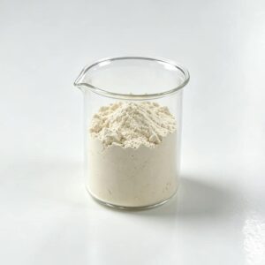A glass beaker containing a sample of Organophilic Bentonite Rheological Additive BEZ-300.