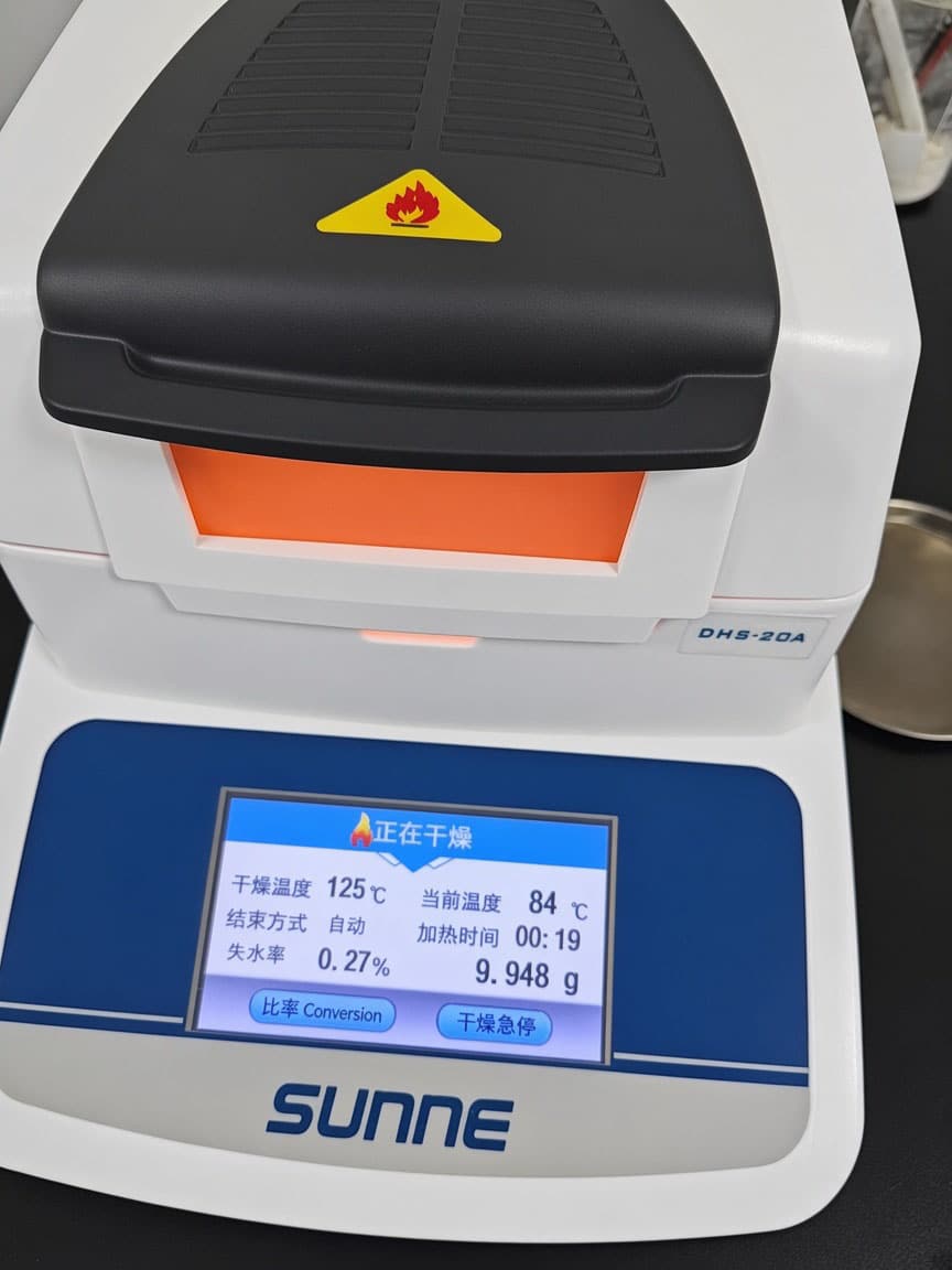 Moisture content testing of a bentonite-based rheology additive